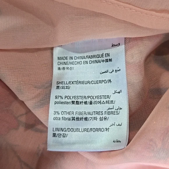 INC Pink floral faux wrap blouse Size‎ Medium - Picture 7 of 11